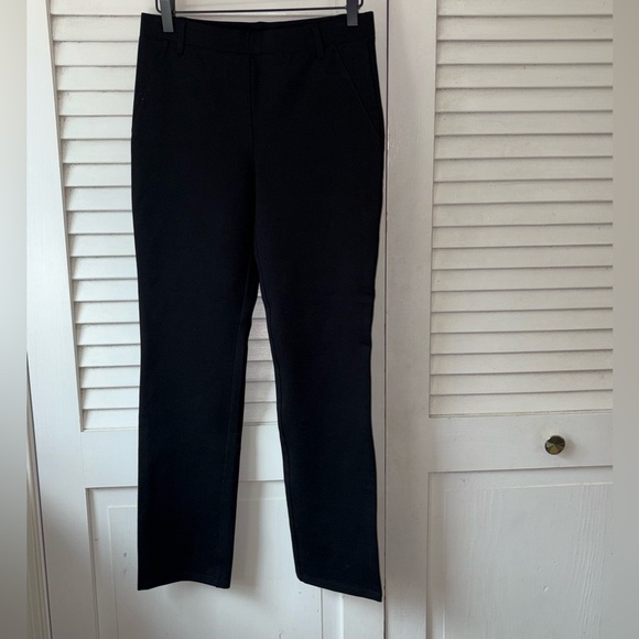 NWT Quince Ultra Stretch Ponte Straight Leg Pant Black size Small Petite - Picture 2 of 5
